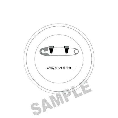 Hatsune Miku (White Cat A) Fuwamofu Touch Can Badge - Art by rass - KADOKAWA - 58mm - Pre-owned