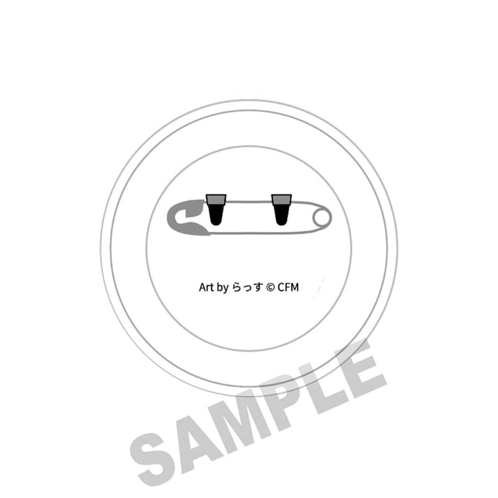 Hatsune Miku (Black Cat D) Fuwamofu Touch Can Badge - Art by Rassu - KADOKAWA - 58mm (Pre-owned)
