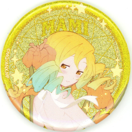 Mami Tomoe Glitter Can Badge D-3 Prize - Puella Magi Madoka Magica (Approx. 5.6 cm, Movic, Pre-owned)