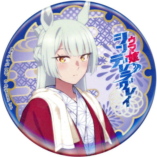 Fujimasa March Trading Tin Badge (57mm) - Umamusume: Cinderella Gray × Gokurakuyu RAKU SPA Kasamatsu no Yu (GK Marketing)