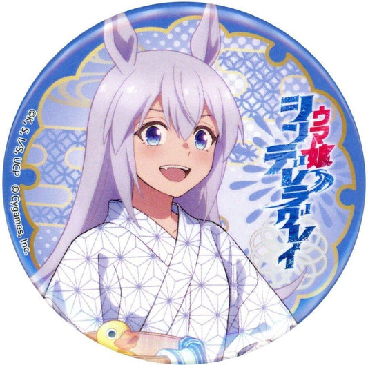 Tamamo Cross Trading Can Badge (57mm) - Umamusume: Cinderella Gray × Gokurakuyu RAKU SPA Kasamatsu no Yu Collaboration (GK Marketing, Pre-owned)