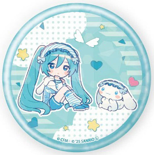 Hatsune Miku × Cinnamoroll Hologram 57mm Can Badge (Mint Blue Sitting) - A3, Pre-owned