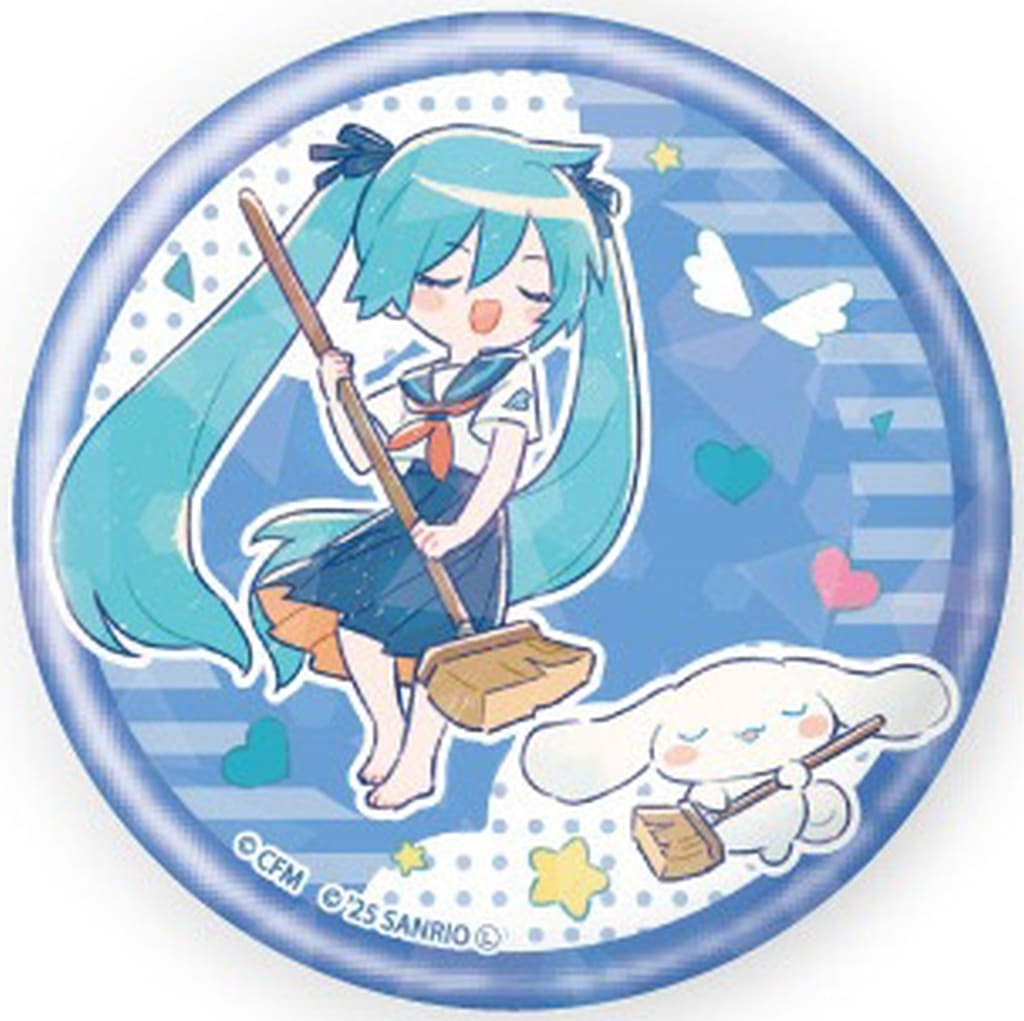 Hatsune Miku x Cinnamoroll Hologram Can Badge 57mm - Navy (A3, Pre-owned)