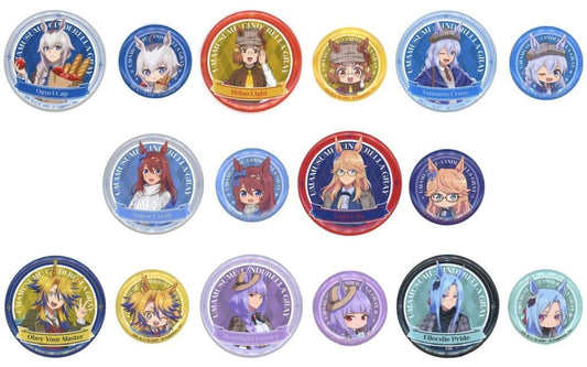 Oguri Cap & Friends Can Badge Set (8pcs) - Umamusume: Cinderella Gray Entertainment Lottery 2nd Series Can Badge Set Prize (Pre-owned)