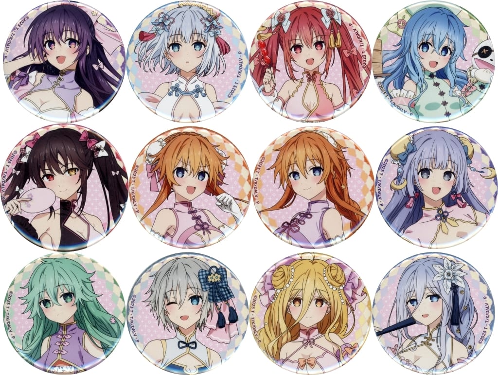 Date A Live V Pastel China Trading Button Badge Set of 12