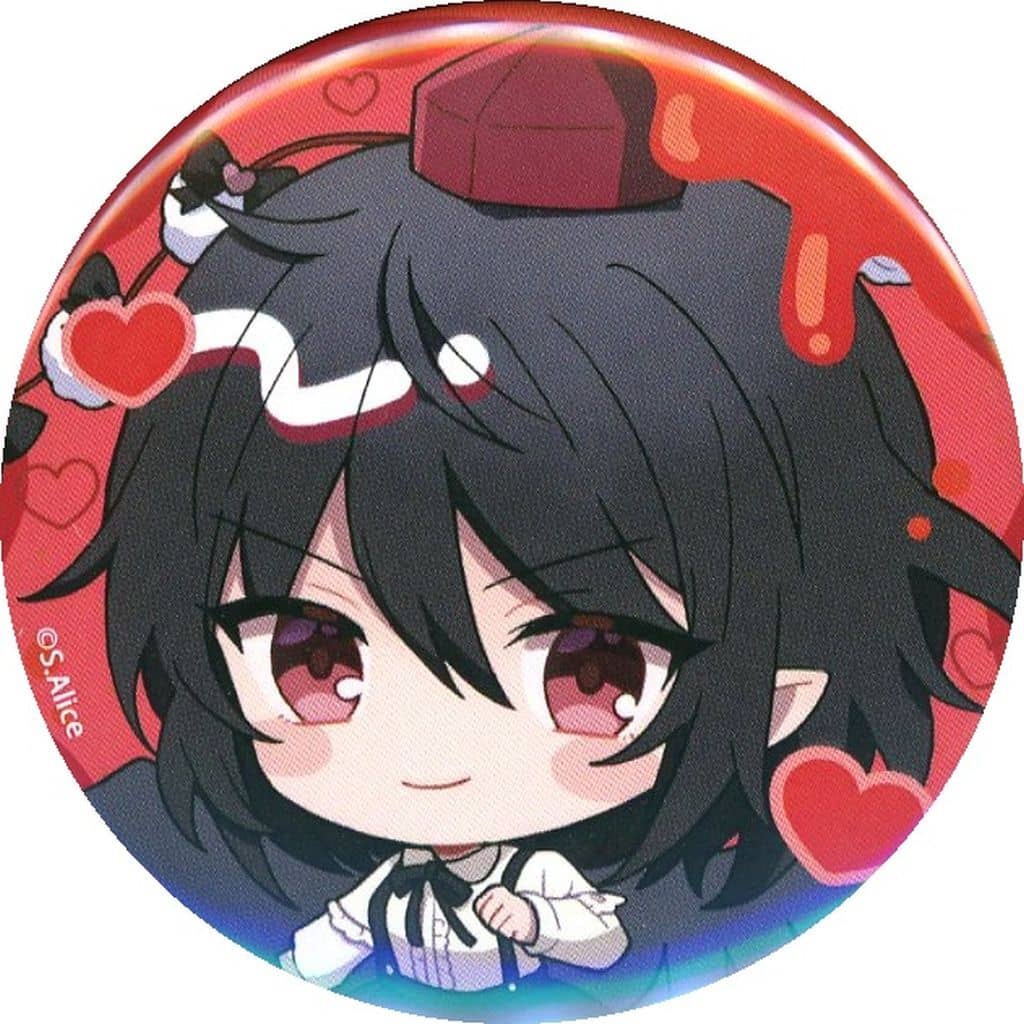 Aya Shameimaru Can Badge (Yamikawaii ver., Mini Chibi Illustration) - Touhou Project × BOOKOFF Collab Vol.4 - A3 Brand - 5.7 cm