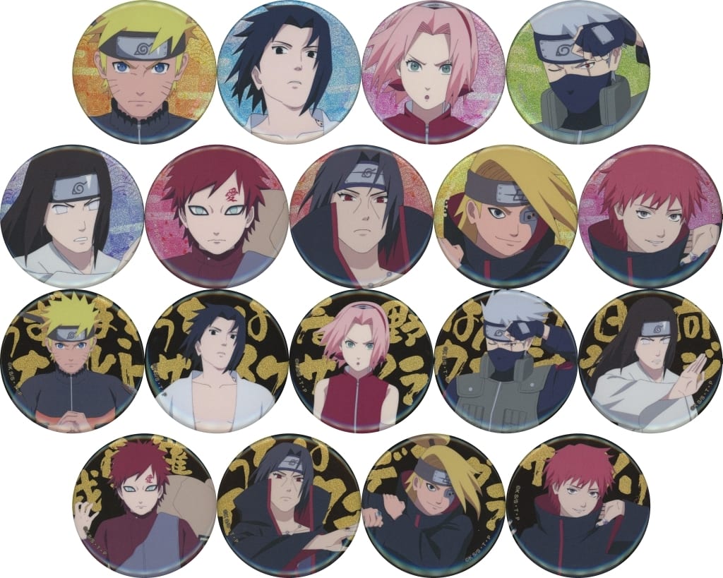 NARUTO Shippuden Battle Before Ver. Glitter Can Badge 18-Type Set