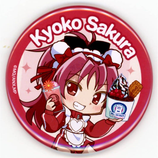 Kyoko Sakura Trading Can Badge - Puella Magi Madoka Magica Movie Rebellion × Roll Ice Cream Factory - Approx. 57 mm (Pre-owned)