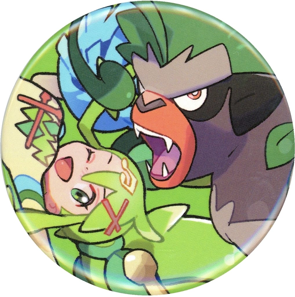 Hatsune Miku (Grass) & Rillaboom Random Can Badge A - Pokémon feat. Hatsune Miku VOLTAGE Live! - 56mm Steel (Pre-owned)
