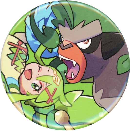 Hatsune Miku (Grass) & Rillaboom Random Can Badge A - Pokémon feat. Hatsune Miku VOLTAGE Live! - 56mm Steel (Pre-owned)
