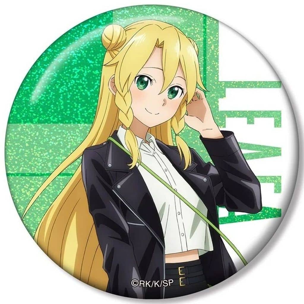 Leafa Approx. 75 mm Hologram Can Badge, Rider Jacket Ver.