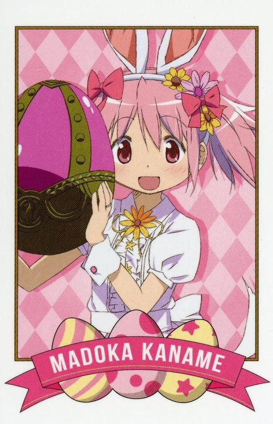 Madoka Kaname (Easter) Photo-style Card - Puella Magi Madoka Magica x Lawson - Paper Card Approx. 85 x 55 mm (Pre-owned)