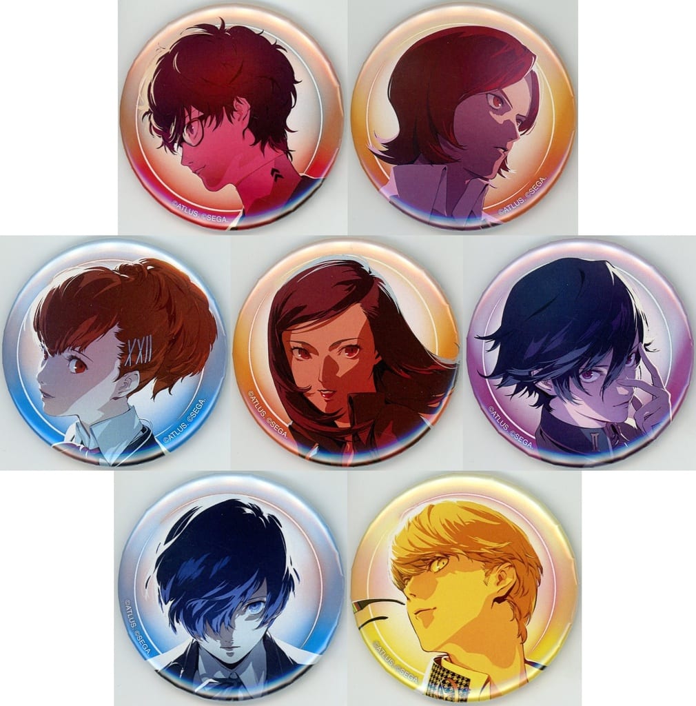 Persona Series P30th Trading Pin Badge Complete 7-Piece Set