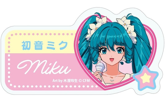 Hatsune Miku (Showa Idol) Acrylic Name Badge - Piapro Characters by Culture Entertainment - 43×80×15mm Pre-owned