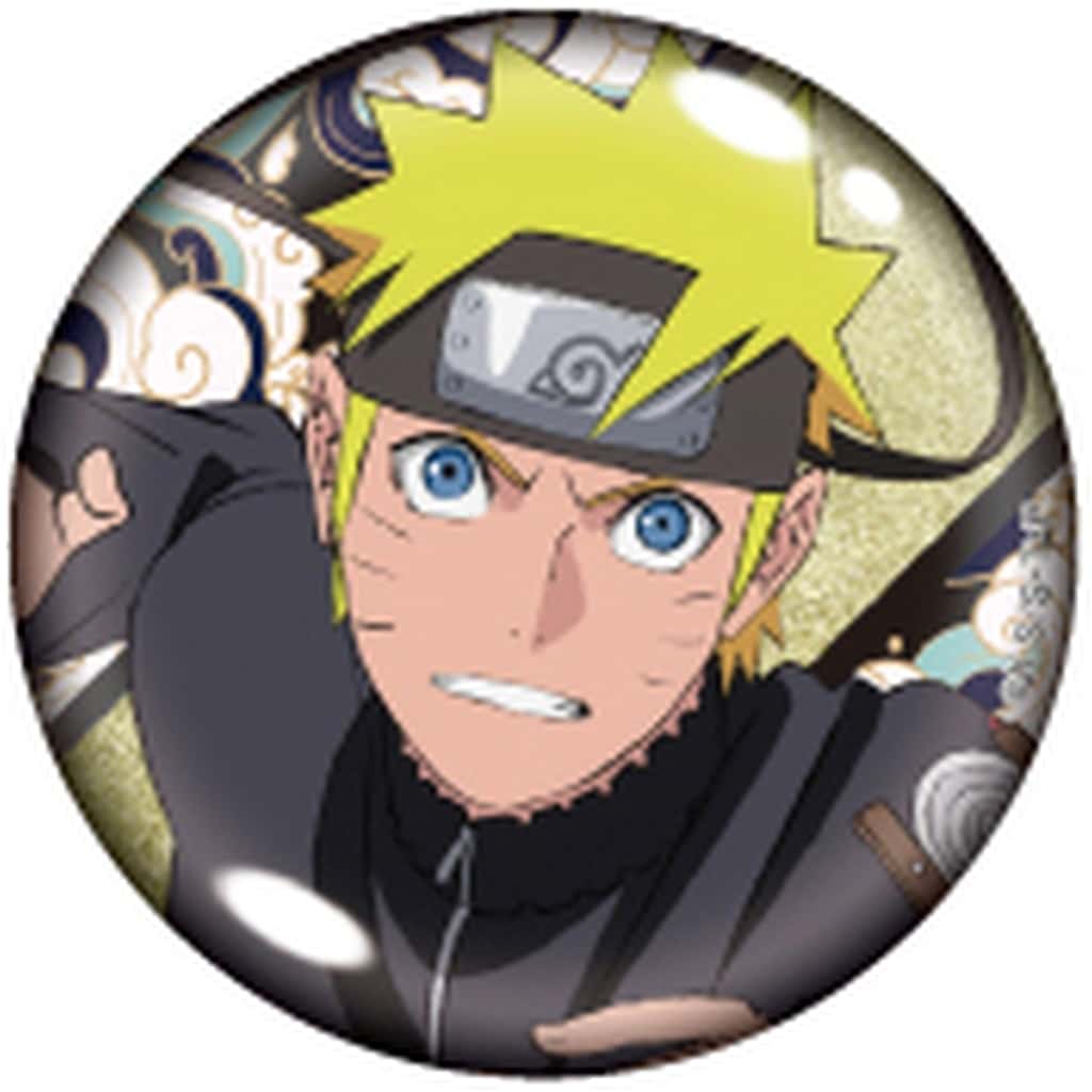 Naruto Naruto Uzumaki Shippuden Gold Folding Screen Badge - Naruto Shippuden