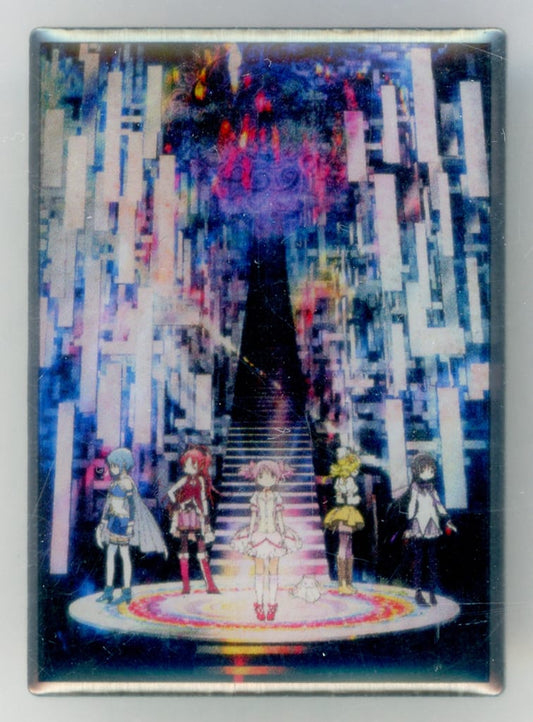 Puella Magi Madoka Magica Key Visual Pin - Shaft 50th Anniversary Exhibition Badge (Approx. 40 x 28.6 mm, Sony Music Solutions, Pre-owned)