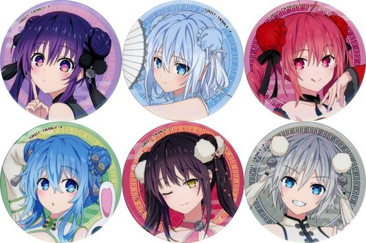 Date A Live V ChinaTown80Hall 6-Button Badge Set