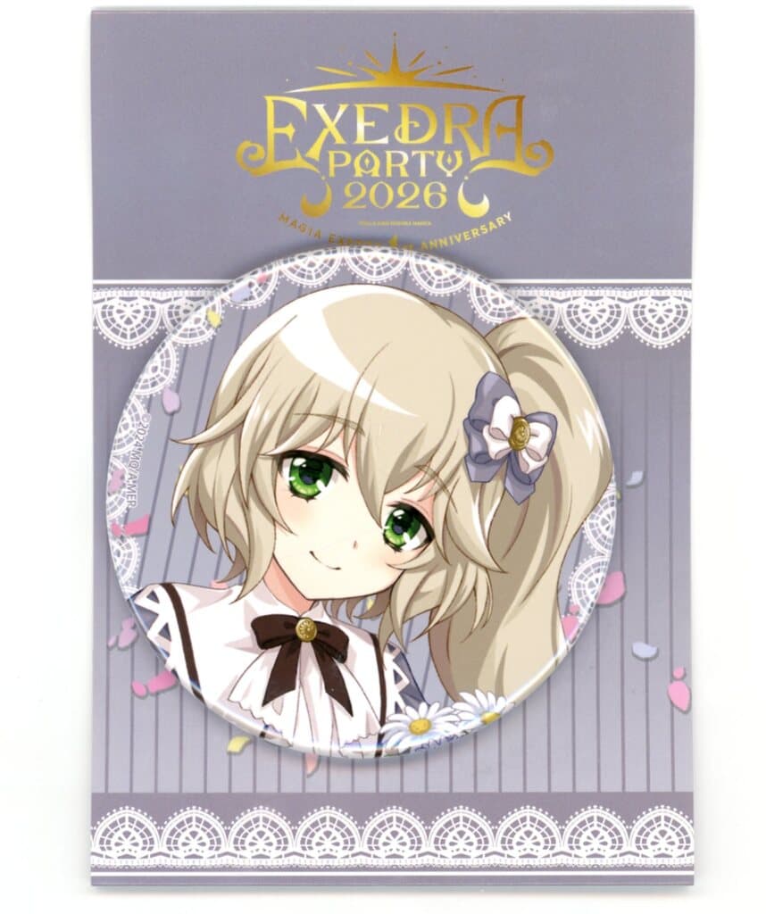 Oriko Mikuni Big Can Badge with Backing Card - Puella Magi Madoka Magica Magia Exedra Exedra Party 2026 - Approx. 76 mm (Aniplex)
