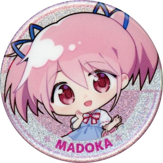Madoka Kaname Mini Chibi Glitter Can Badge - Puella Magi Madoka Magica: Walpurgisnacht Lawson Campaign Lawson Group Limited (Approx. 56 mm, Pre-owned)