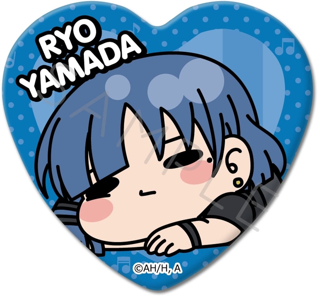 Ryo Yamada Heart-Shaped Tin Badge BOCCHI THE ROCK! 5th