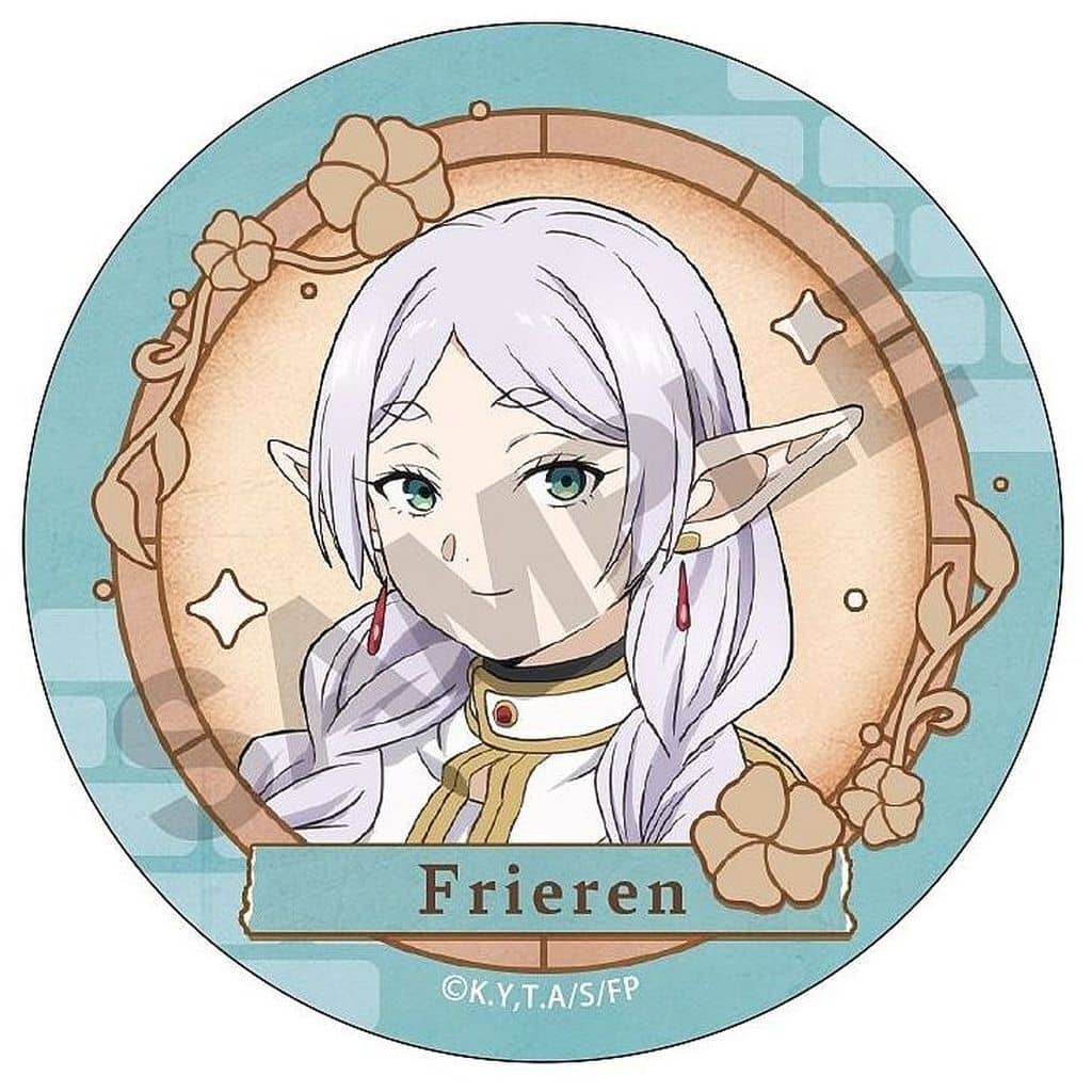 Trading Tin Badge from Frieren Anime, Braided Design, Approx. 56 mm, Crux, Used