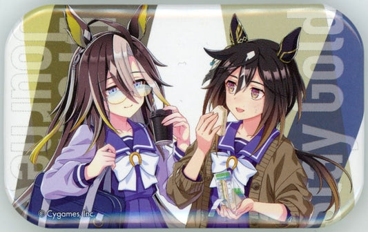 Dream Journey & Stay Gold Original Can Badge - Umamusume Pretty Derby × FamilyMart 5th Anniversary Promo (4.5×7 cm) Pre-owned