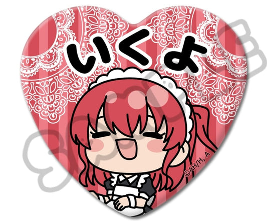 Ikuyo Kita 6th Edition Heart-Shaped Can Badge
