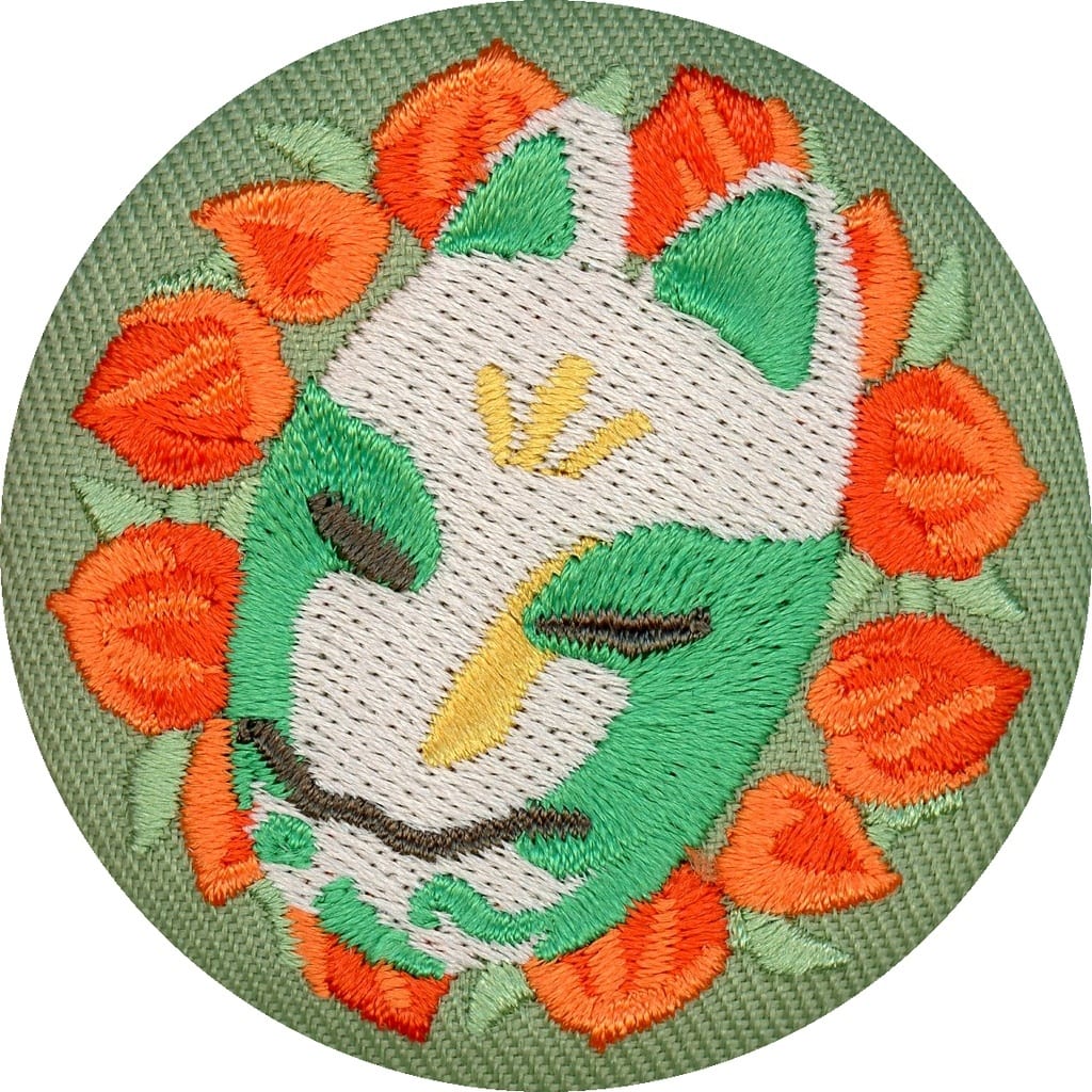 Fox Mask Design Embroidered Badge, The Apothecary Diaries E Prize
