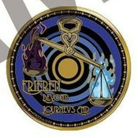 Frieren Anime Gold Metal Pin Badge Vol. 1, Approx. 55 mm, Tenyo, Used