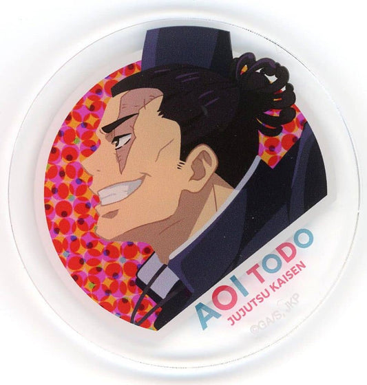 Aoi Todo Trading Acrylic Badge — Jujutsu Kaisen 5th Anniversary POPUP Visual 1 (Approx. 65 mm, Maker: Pal)