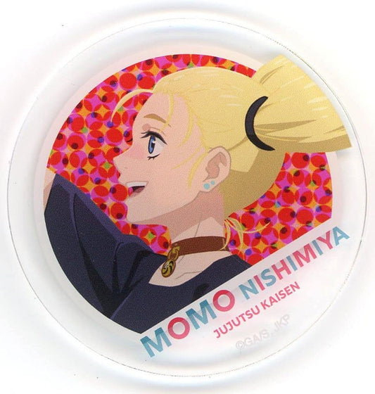 Momo Nishimiya Trading Acrylic Badge A - Jujutsu Kaisen 5th Anniversary SPECIAL POPUP st baseyard tokyo - Approx. 65 mm (Pal)