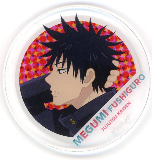 Megumi Fushiguro Trading Acrylic Badge B — Jujutsu Kaisen 5th Anniversary POPUP baseyard tokyo — Approx. 65 mm (Pal, Pre-owned)