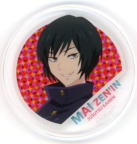 Mai Zenin Trading Acrylic Badge B - Jujutsu Kaisen 5th Anniversary SPECIAL POPUP baseyard tokyo - Approx. 65 mm (Pal)