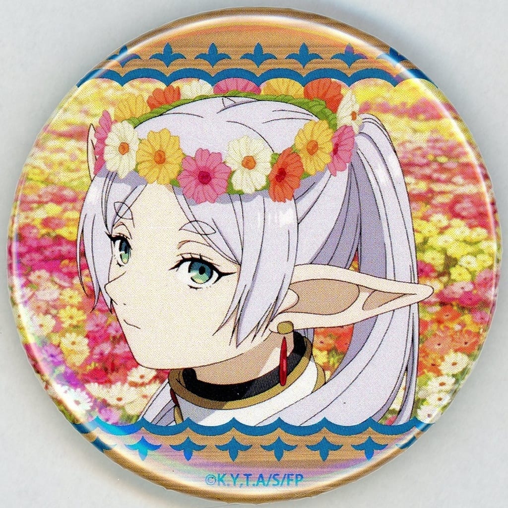 Small Fortune Tin Badge from Frieren Anime Can Badge Omikuji Box, Approx. 56 mm, PROOF, Used
