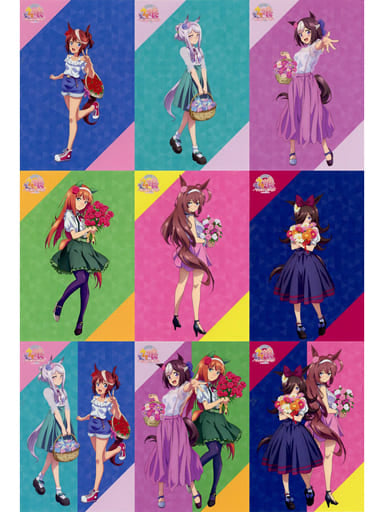 Umamusume Pretty Derby Season 2 Animate Fair Illustration Card Set — Complete 9-Card Promo Set (148×100mm, Used)