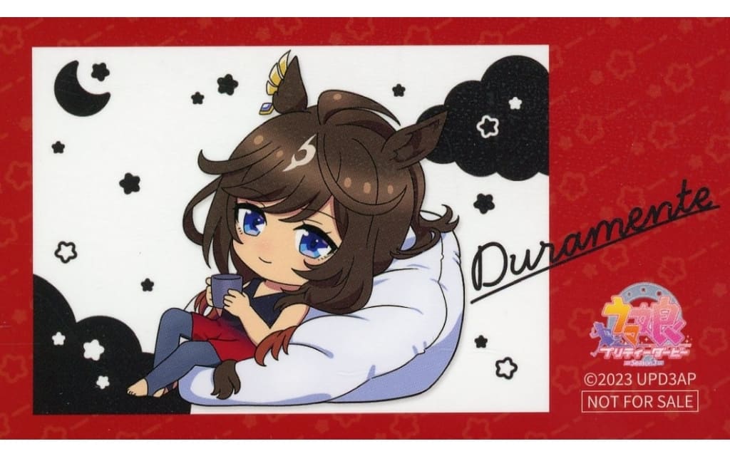 Duramente Photo-Style Promo Card - Umamusume Pretty Derby Season 3 NAMCO Promotion "Relax time" Character Pop Store Early-Period Purchase Bonus (Bandai Namco Amusement) - 90×55mm