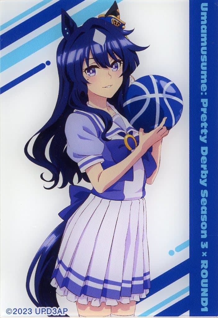 Verxina Trading Acrylic Card — Umamusume Pretty Derby (Season 3) × ROUND1 Goods (Approx. 80mm) — Alma Bianca