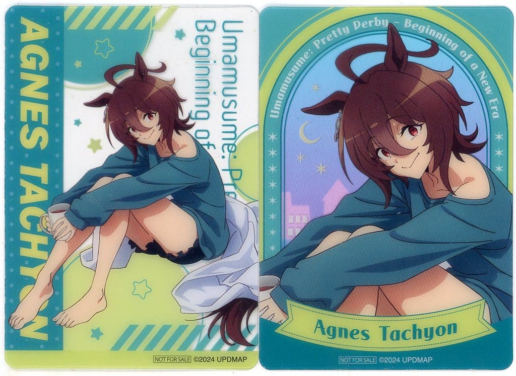 Agnes Tachyon Clear Illustration Card Set (2 Cards) - Umamusume Pretty Derby – Beginning of a New Era NAMCO Promotion "Relax time" Namco Limited Crane Game Bonus (Bandai Namco Amusement)