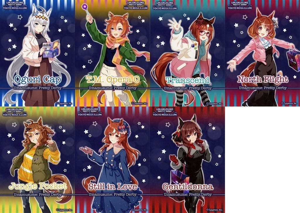 Umamusume Pretty Derby × TOKYO MEGA ILLUMI 2024 Bromide Photo Set L-size 7pc - Movic