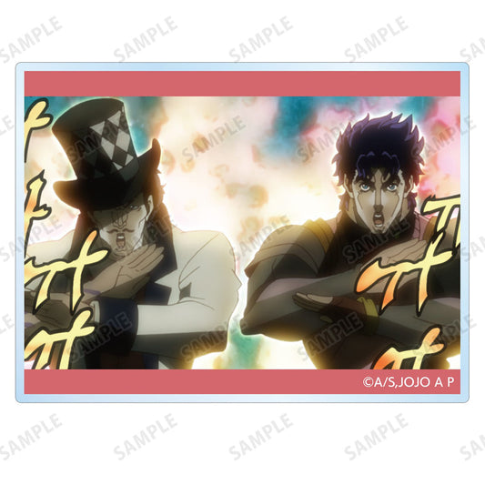 Will A. Zeppeli & Jonathan Joestar Acrylic Scene Trading Card - JoJo's Bizarre Adventure: Phantom Blood - Approx. 80 x 60 mm - ARMA BIANCA (Pre-owned)