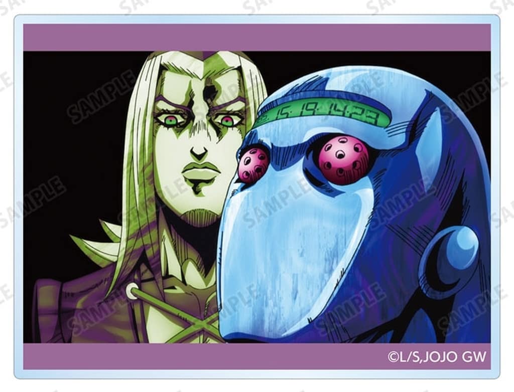 Leone Abbacchio & Moody Blues Acrylic Trading Scene Card - JoJo's Bizarre Adventure (Approx. 80 x 60 mm) by ARMA BIANCA - Pre-owned