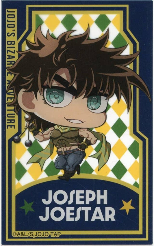 Joseph Joestar (Chibi) Acrylic Card A - JoJo's Bizarre Adventure JOJO WORLD 3 - Approx. 55 x 85 x 1 mm (Bandai Namco Amusement)