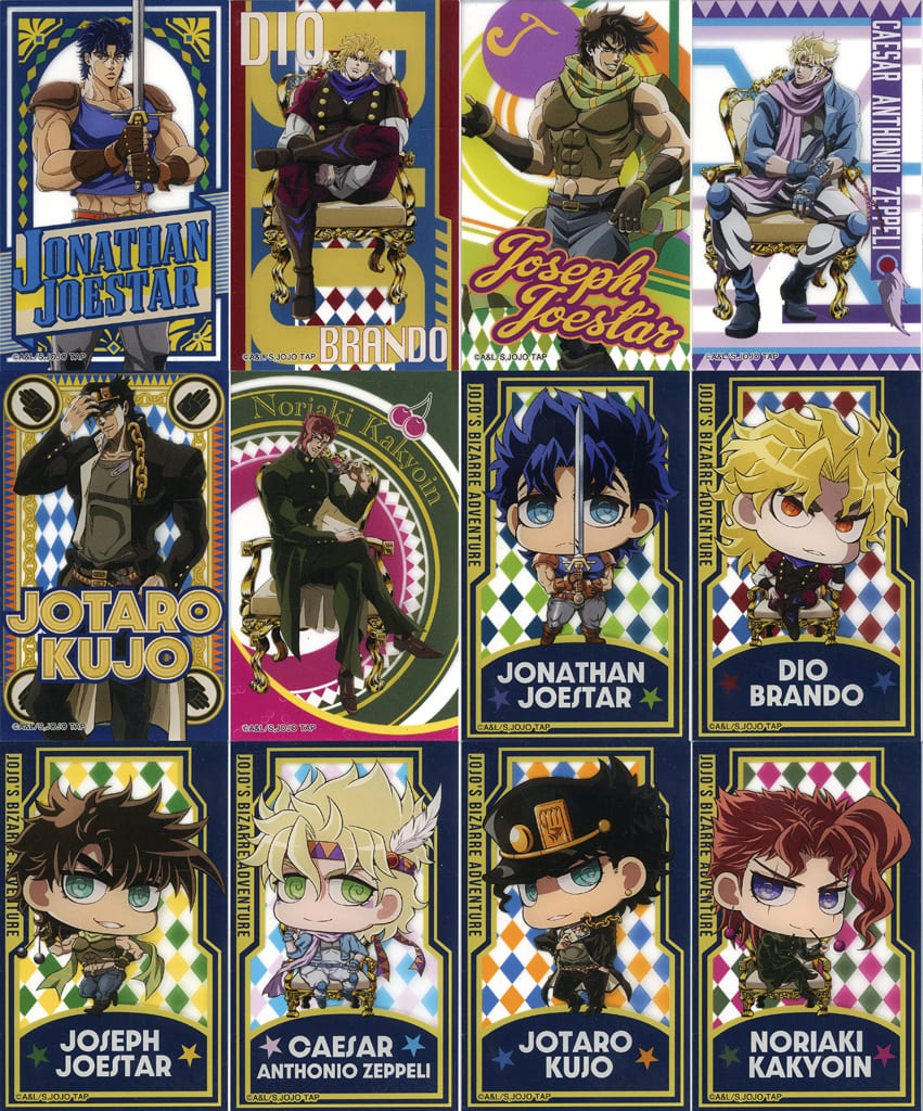 JoJo Acrylic Card Complete Set - JoJo's Bizarre Adventure JOJO WORLD 3 Acrylic Card A - 12 Piece Set (Approx. 55 x 85 x 1 mm) Bandai Namco Amusement