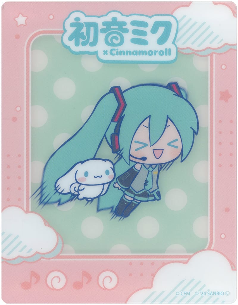 Hatsune Miku x Cinnamoroll Acrylic Card - POP UP CORNER Collab Illustration 01 (A3, 70×90mm) - Pre-owned