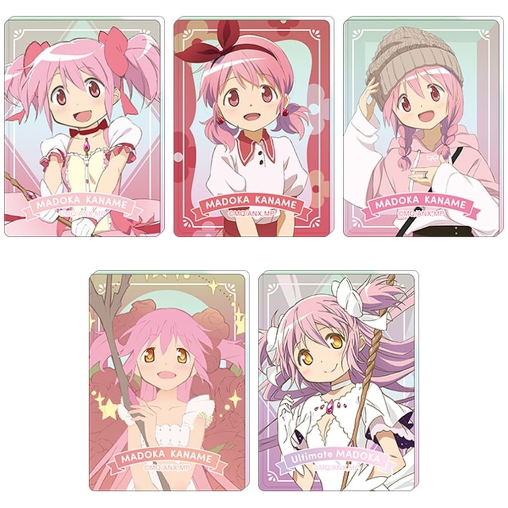 Madoka Kaname Acrylic Noble Art Collection Full 5-Piece Set - Puella Magi Madoka Magica (Movic, Approx. 4.9 x 6.8 x 1 cm)