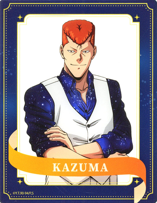 Kazuma Kuwabara Acrylic Card - Yu Yu Hakusho in Shinjuku Market Space by eeo (Starry Suit ver., A3, Approx. 70 x 90 mm, Pre-owned)
