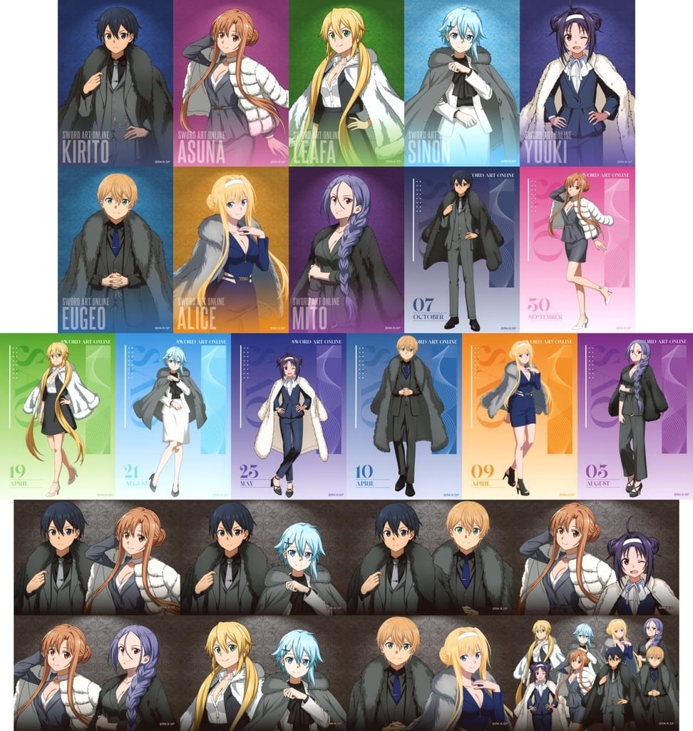 Sword Art Online Fur Coat x Suit Trading Bromide 24-Card Set