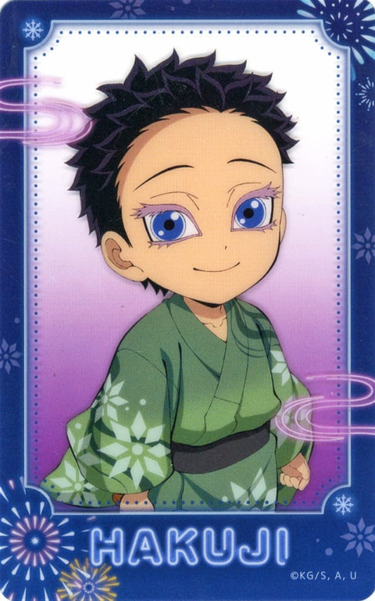 Hakuji Acrylic Clear Card D Prize - Demon Slayer: Kimetsu no Yaiba Hanabi Festival 2025 ufotable WEBSHOP Lottery "Hakuji and Koyuki" (Pre-owned, Approx. 54 x 86 mm)