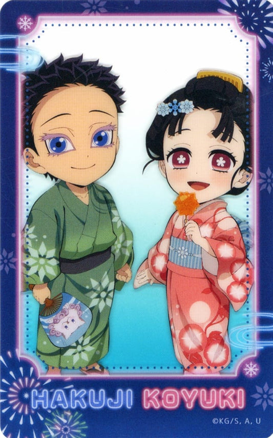 Hakuji & Koyuki Acrylic Clear Card - Demon Slayer: Kimetsu no Yaiba Fireworks 2025 ufotable WEBSHOP Lottery D Prize (Approx. 54 x 86 mm)