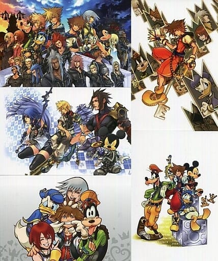 Kingdom Hearts × SQUARE ENIX CAFE Premium Postcard Set B
